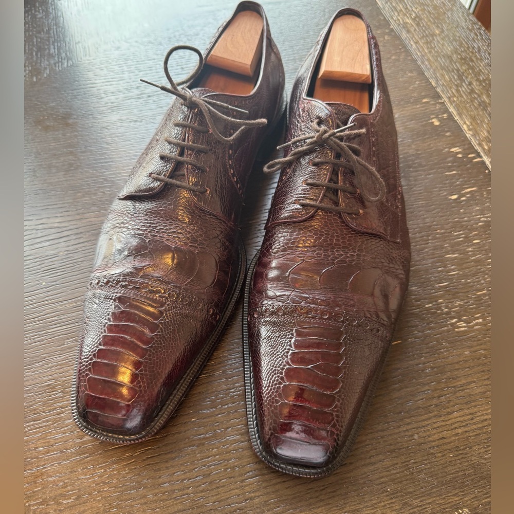 Men’s Burgundy Belvedere Ostrich